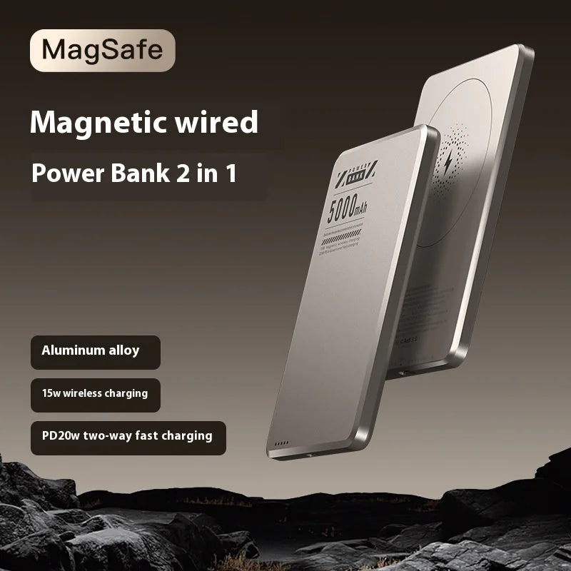 Magnetic Wireless Power Bank – Ultra Slim 2-in-1 Charger